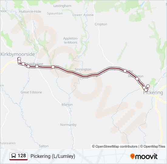 128 Bus Line Map