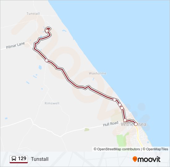 129 bus Line Map