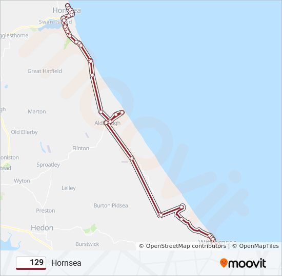 129 bus Line Map