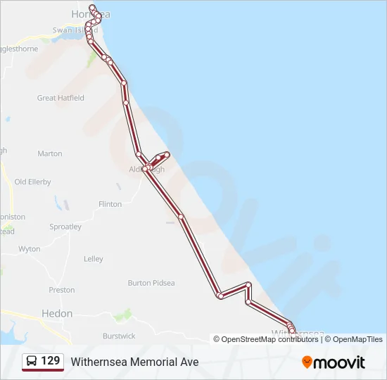129 Bus Line Map