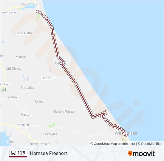 129 Bus Line Map