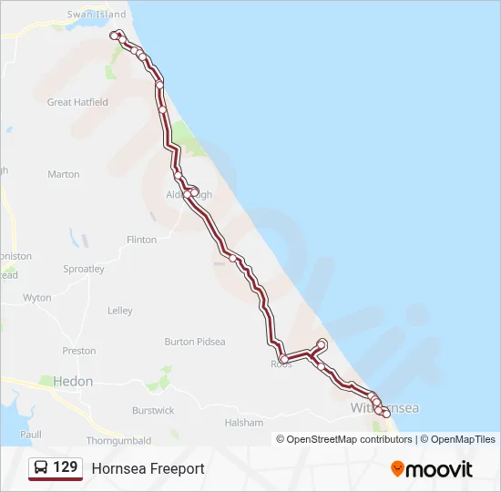 129 Route: Schedules, Stops & Maps - Hornsea Freeport (Updated)