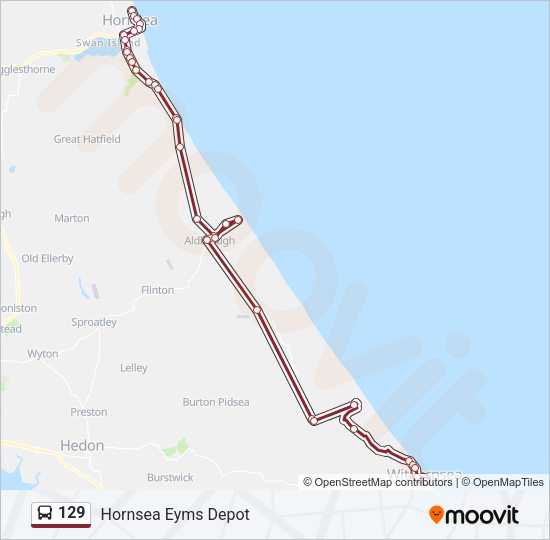 129 Bus Line Map