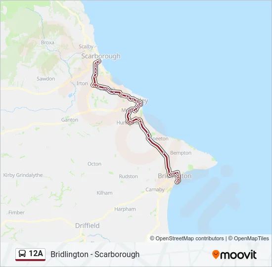 12A Bus Line Map