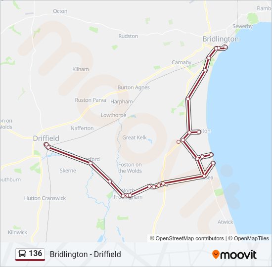 136 Bus Line Map