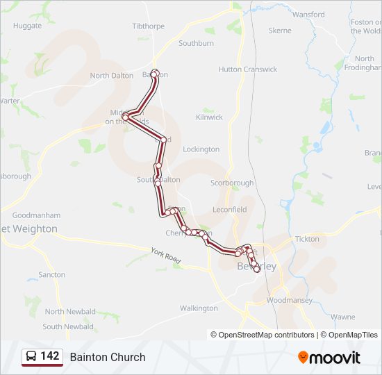 142 Bus Line Map