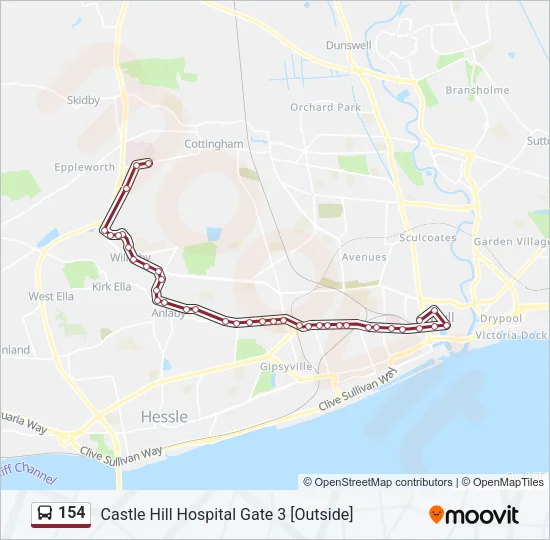 154 Bus Line Map
