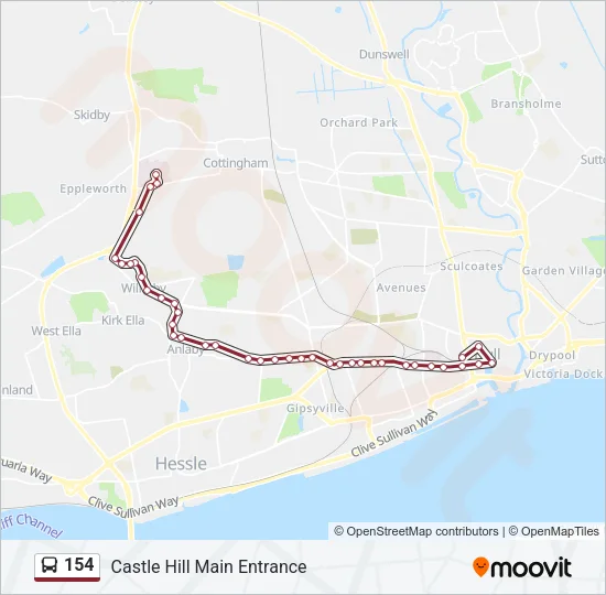 154 Bus Line Map