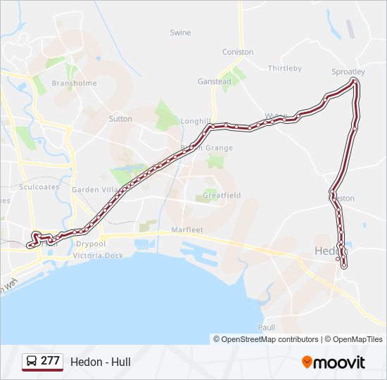 277 bus Line Map