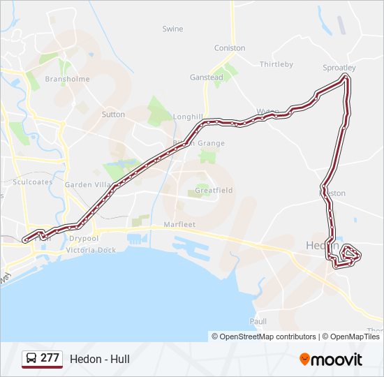 277 bus Line Map