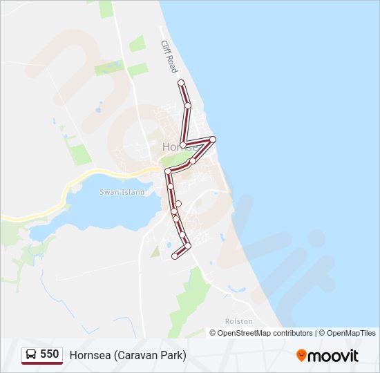550 Bus Line Map