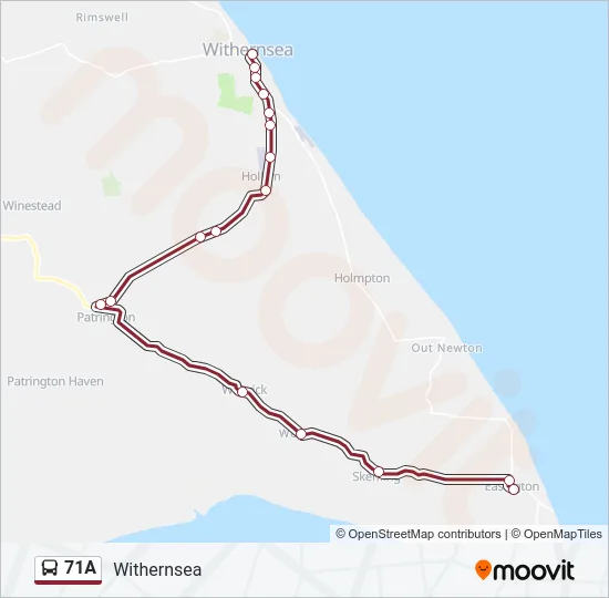 71A Bus Line Map