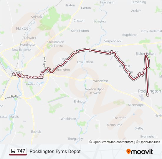747 Bus Line Map