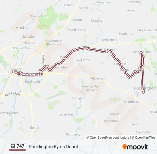 747 Bus Line Map