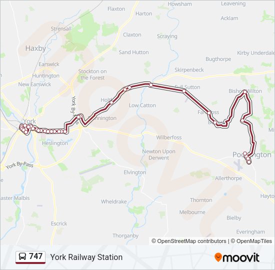 747 Bus Line Map