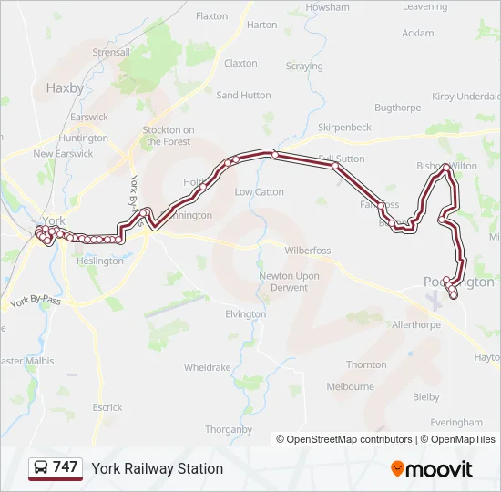 747 Bus Line Map