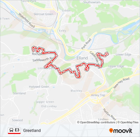 E3 bus Line Map