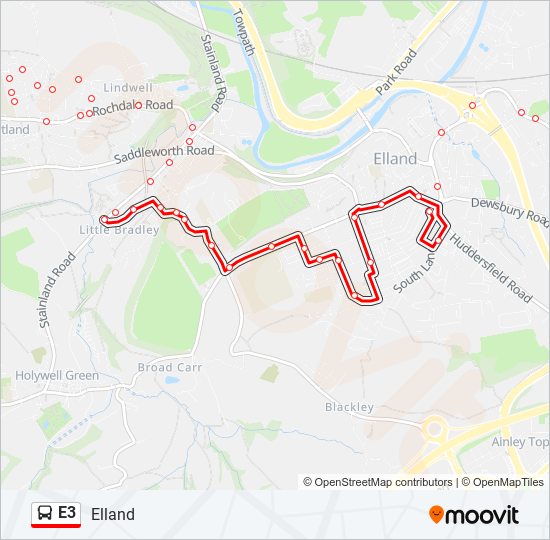 E3 bus Line Map