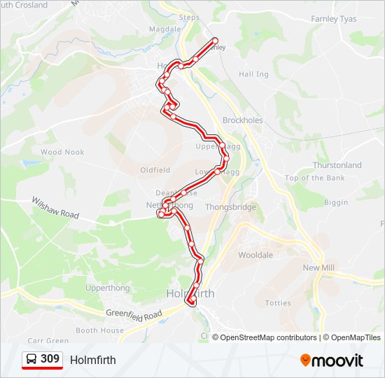 309 bus Line Map