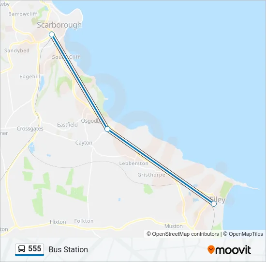 555 Bus Line Map