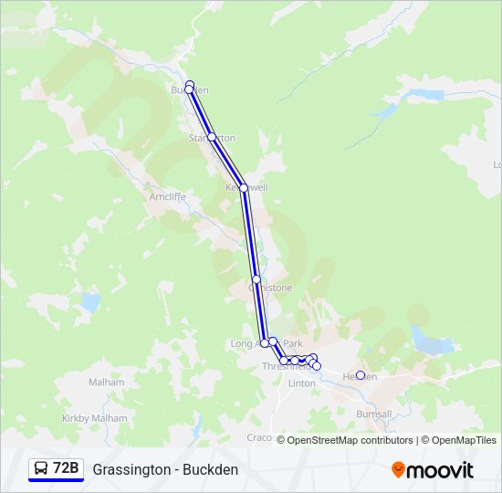 72B Bus Line Map