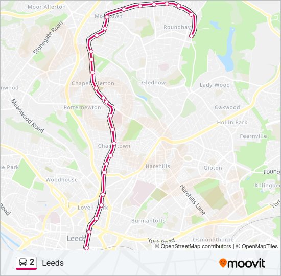 2 Bus Line Map