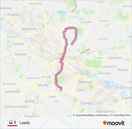 2 Bus Line Map