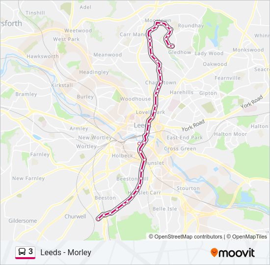 3 Bus Line Map