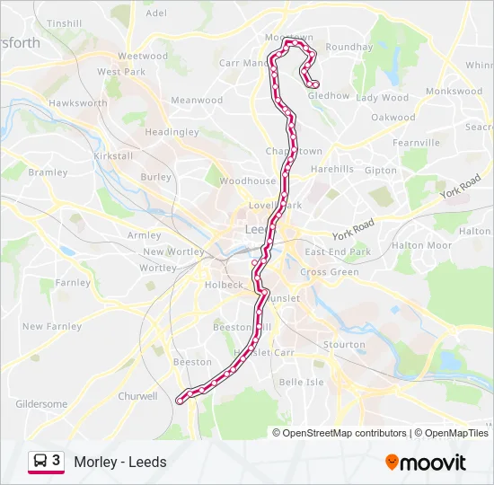 3 Bus Line Map