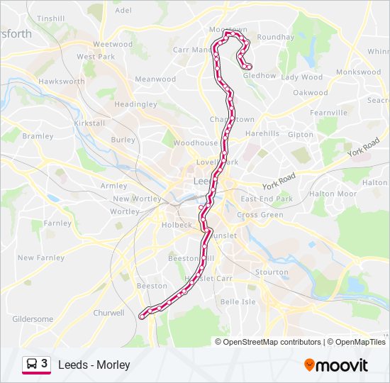 3 bus Line Map