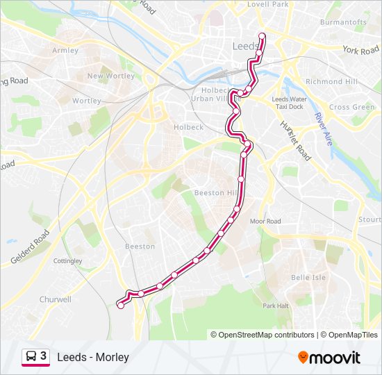 3 Bus Line Map