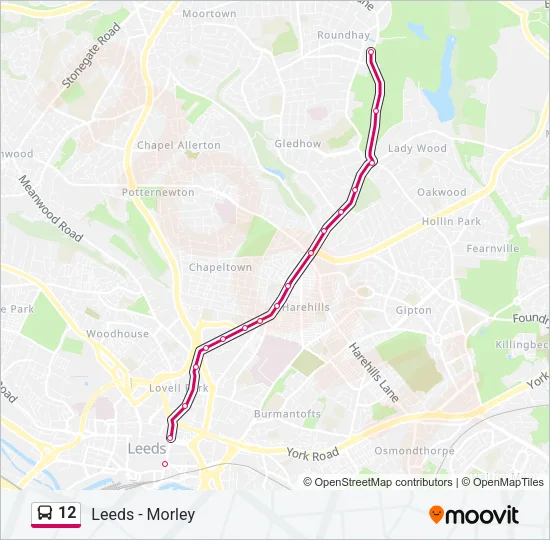 12 Bus Line Map