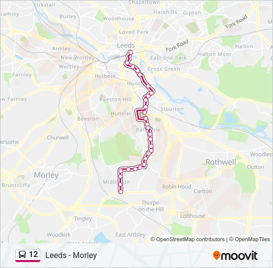 12 Bus Line Map