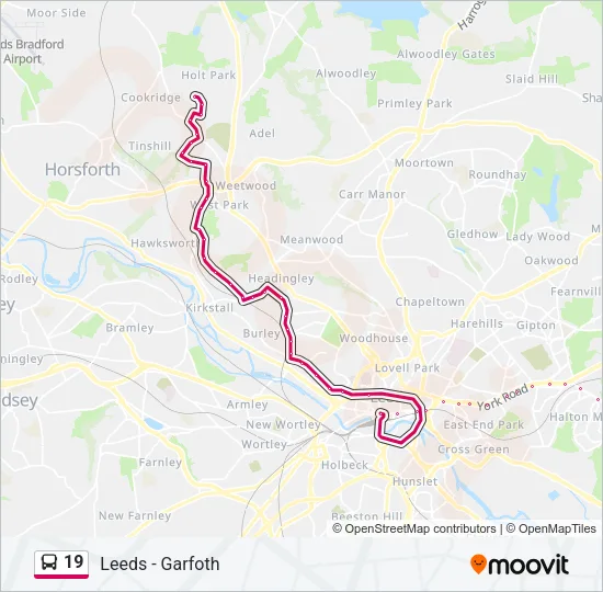 19 Bus Line Map