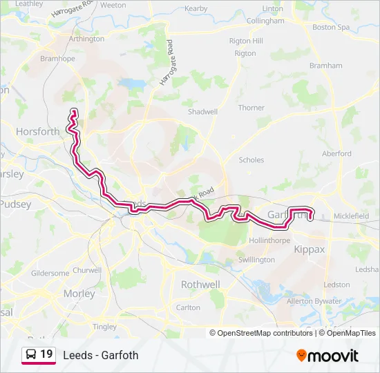 19 Bus Line Map