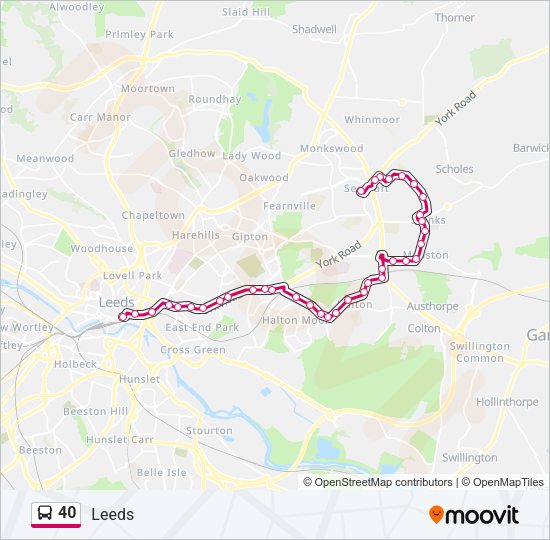 40 Bus Line Map