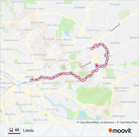 40 Bus Line Map