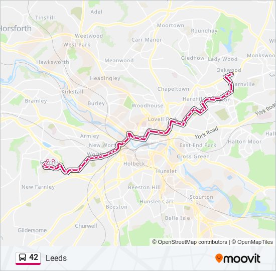 42 bus Line Map