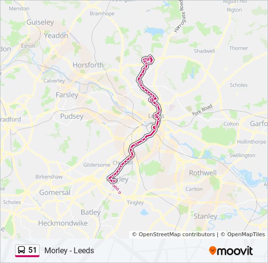 51 Route Schedules Stops And Maps Moortown Updated