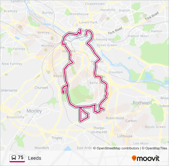 75 Route: Schedules, Stops & Maps - Leeds Duncan Street (Updated)