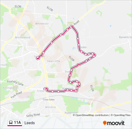 11A Bus Line Map