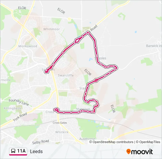 11A Bus Line Map