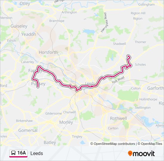 16A bus Line Map