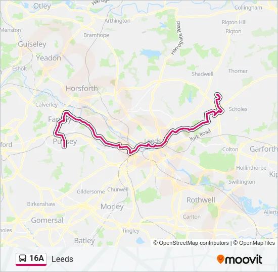 16A Bus Line Map