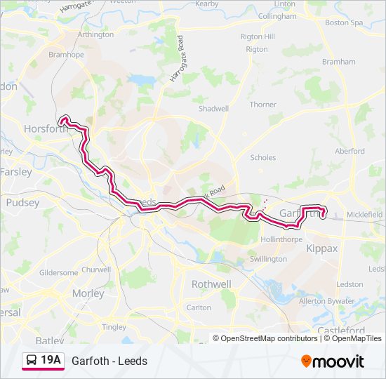 19a Route: Schedules, Stops & Maps - Tinshill (Updated)