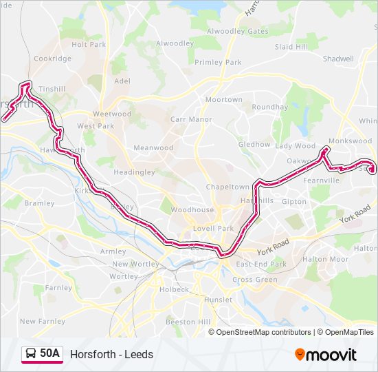 50A bus Line Map