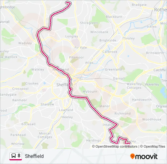 8 Bus Line Map