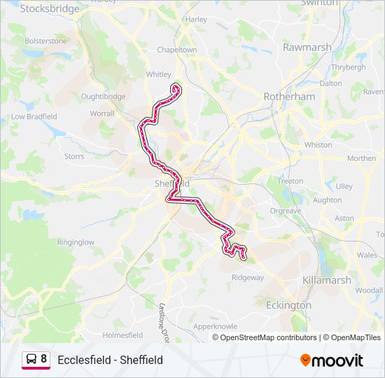 8 Bus Line Map
