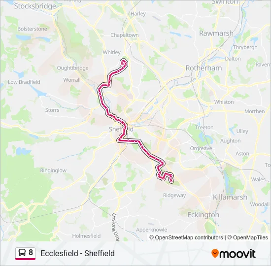 8 Bus Line Map