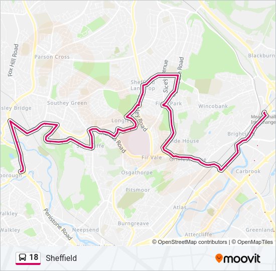 18 Bus Line Map
